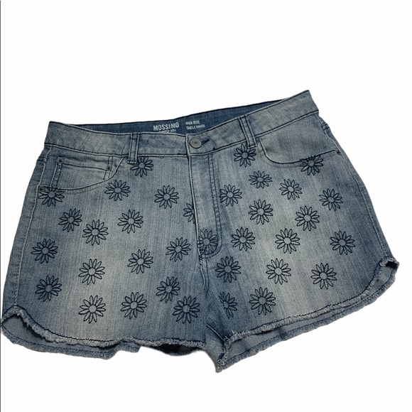 Mossimo Supply Co. Pants - MOSSIMO DENIM JEAN SHORTS EMBROIDERED DAISY BOHO